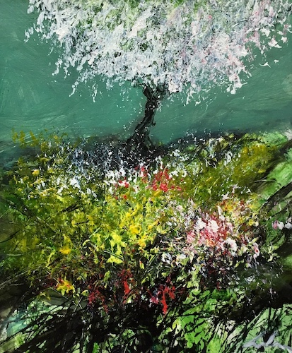 SOLD | Burst of Spring | Acrylic on Panel | Size: 10 x 9 Ins | €550