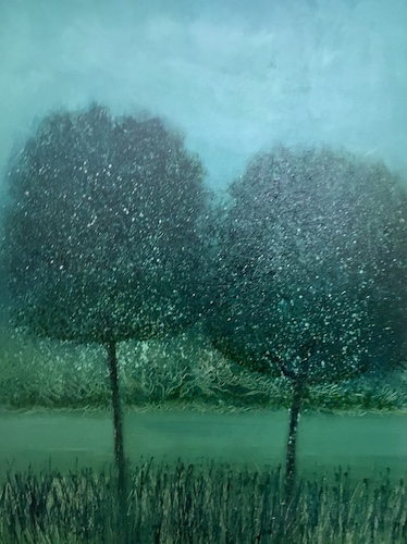 SOLD Town Park Trees Tralee | Acrylic on Panel | Size: 15 x 20 ins | €1500