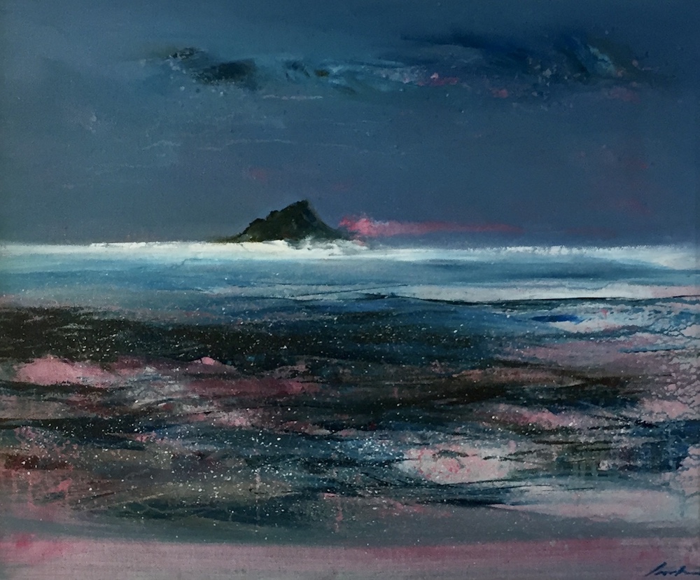 SOLD | Skellig Micheal Sunset | 48 x 58 cm | 19 x 23 ins | €2200