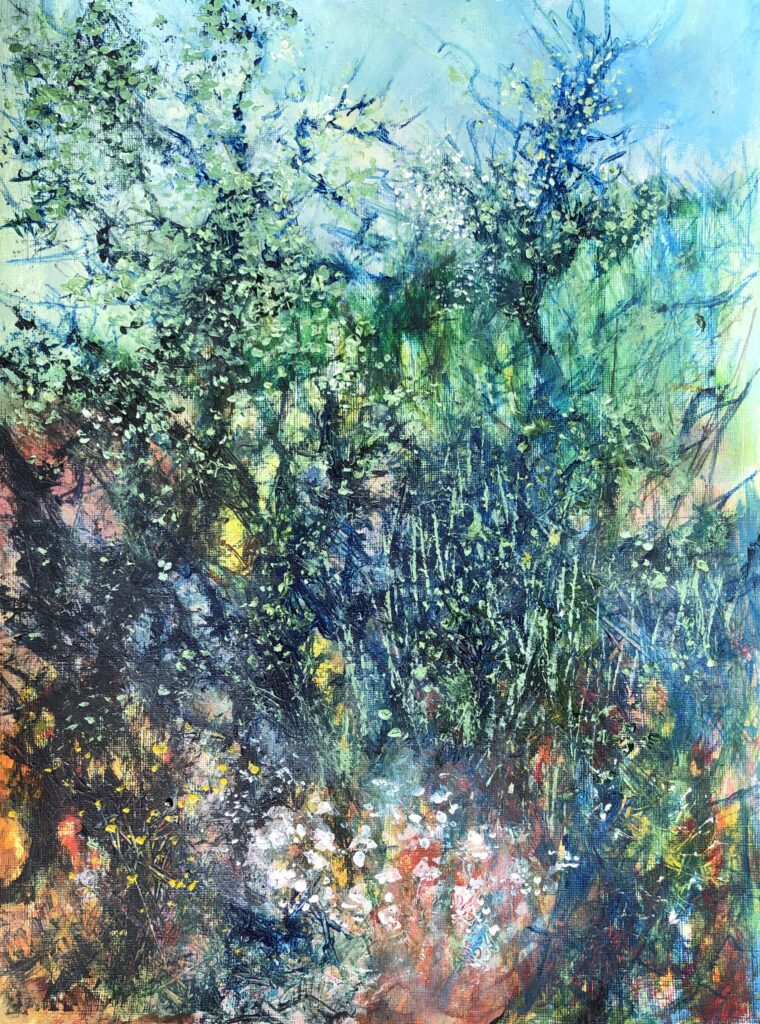 SOLD | Blackthorn Hedgerow | 16 x 12 ins | 40 x 30 cms | €1100