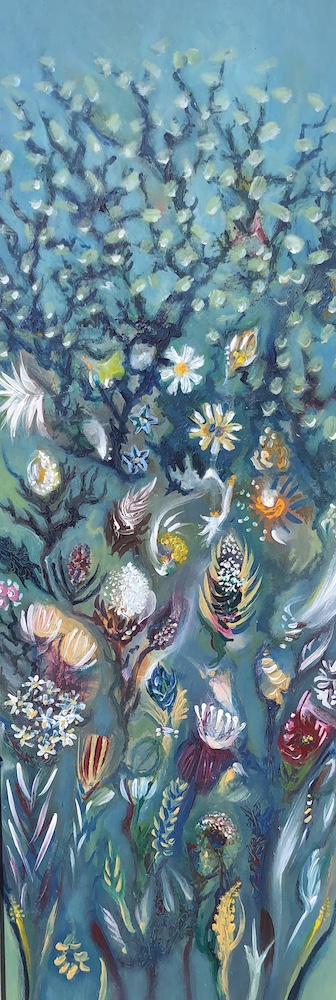 Spring Flower Hedgerow  | 30 x 10 inches | 77 x 26cms | €1800